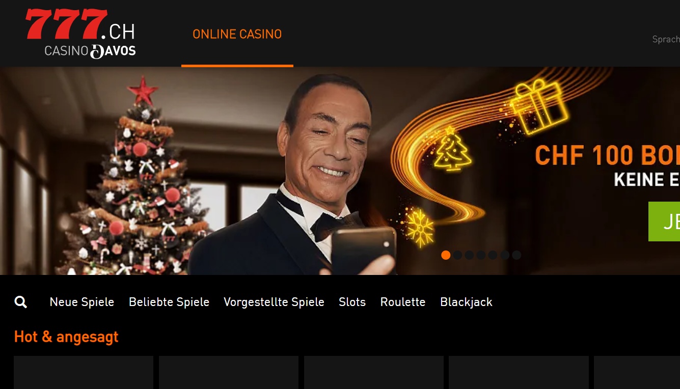 Ein Screenshot vom Casino 777